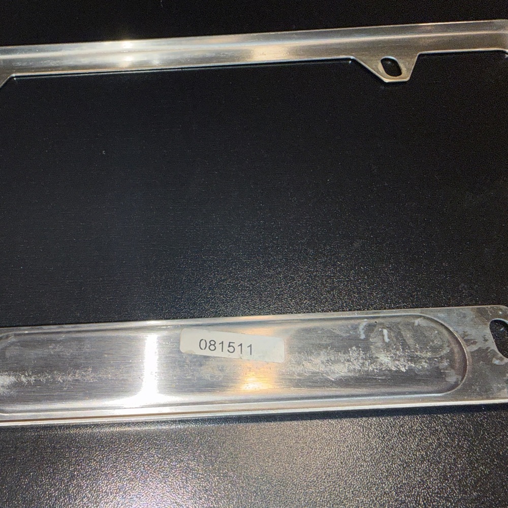 BMW polished stainless steel BWM license plate frame